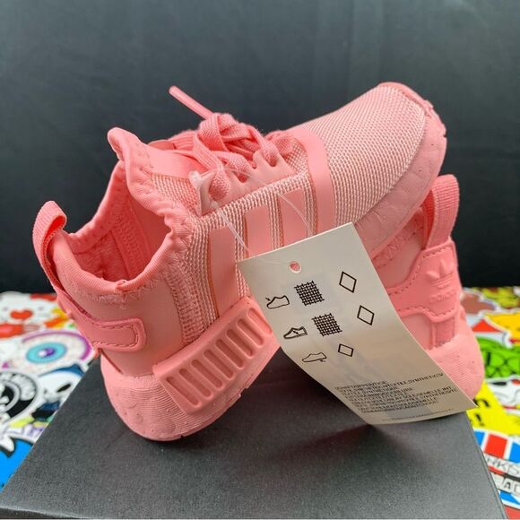 Adidas NMD R1 All Pink Size 5K - Picture 10 of 14